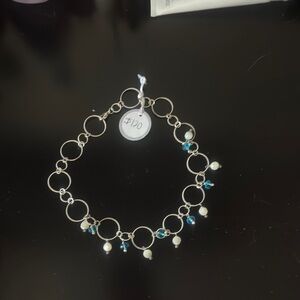 Elegant Silver and Blue necklace.